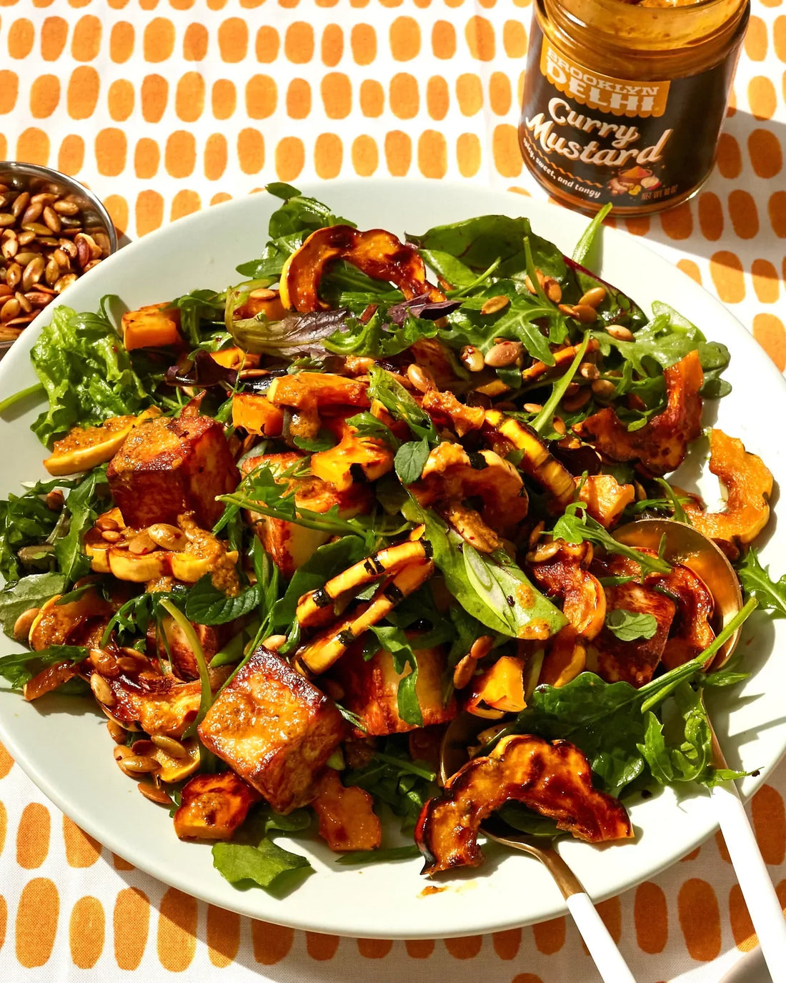 Roasted Delicata Squash & Paneer Salad